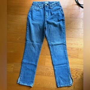 Good American Blue Straight Leg Jeans